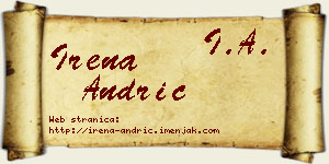Irena Andrić vizit kartica
